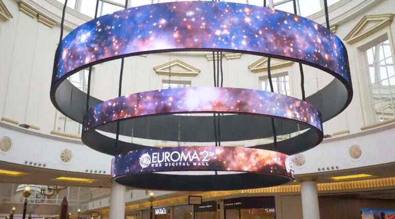 chandelier led display concentric circles