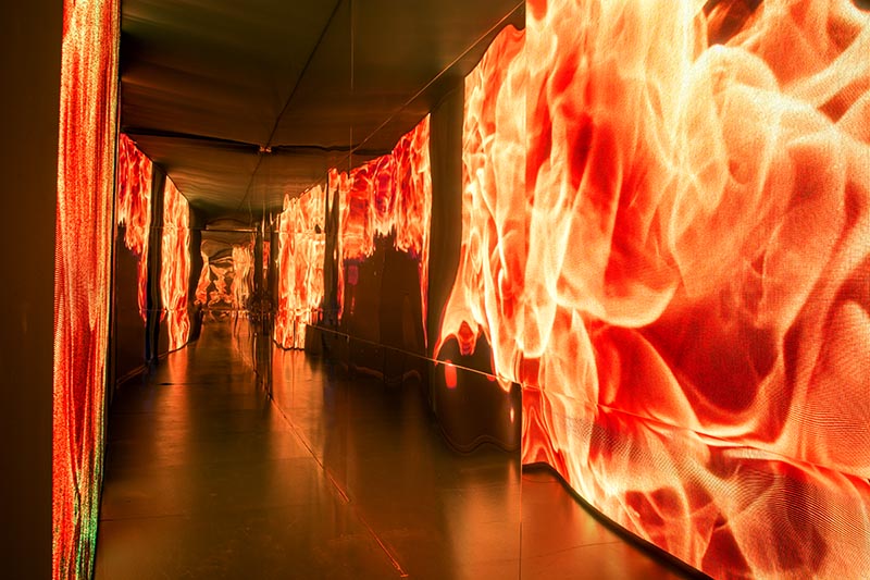 fire gallery digital art installation