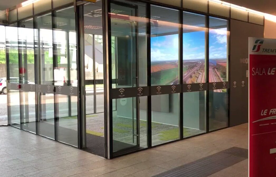 led display train station ticket office