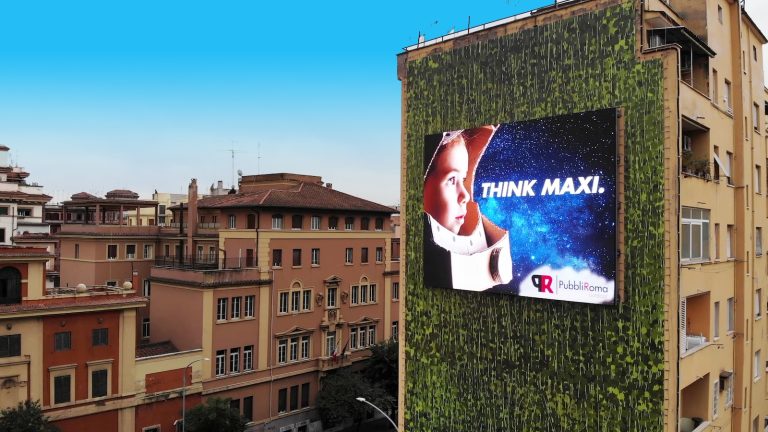 Schermo a Led pubblicitario su tetto - Roma